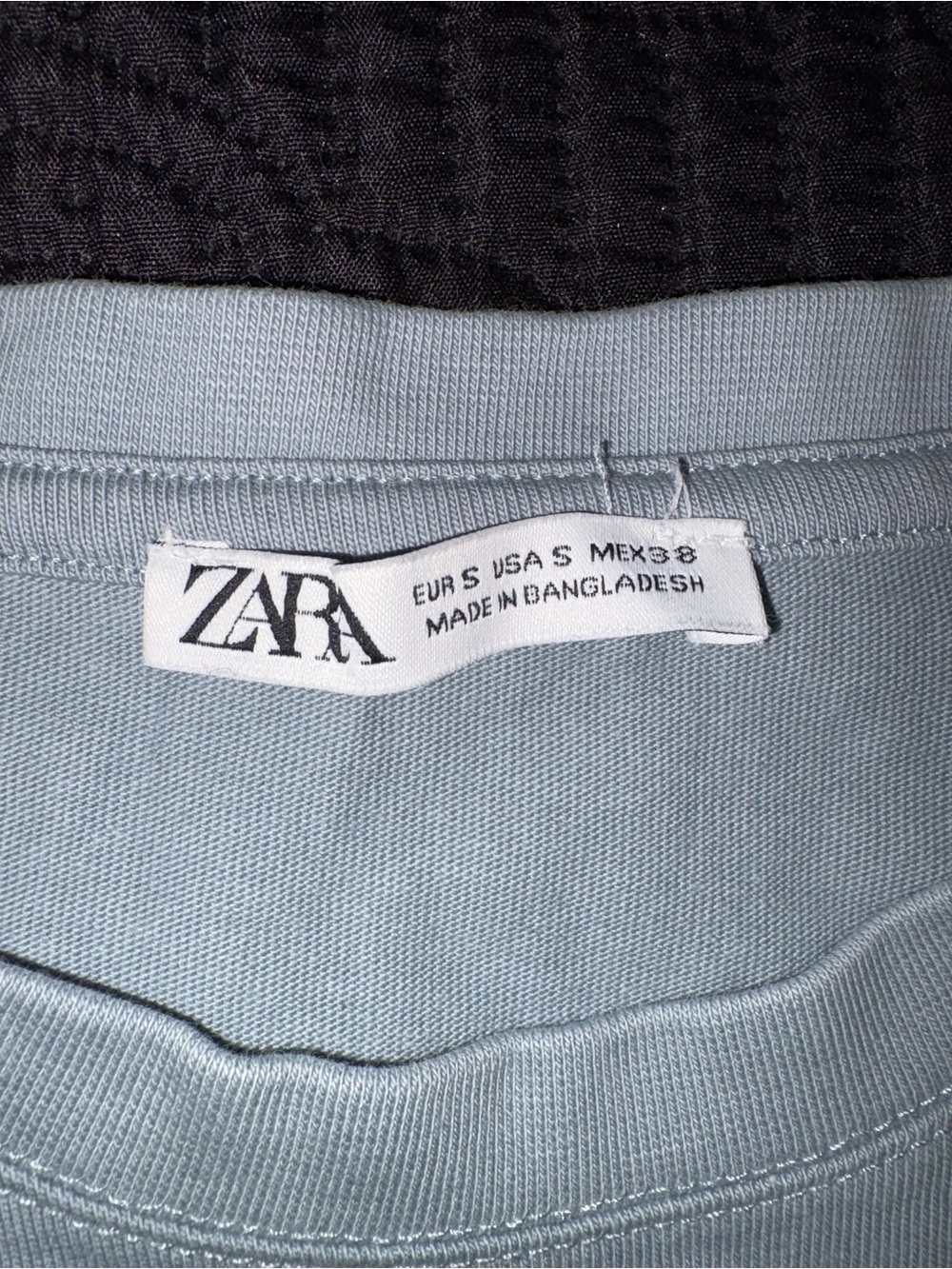 Zara Men Light Blue Crew Neck T-Shirt Size Small - Picture 2 of 3